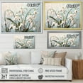 thumbnail image 4 of Designart "Dreamy Beige Snowdrop Scene" Snowdrops Floater Framed Wall Art Living Room, 4 of 5