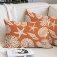 thumbnail image 2 of Orange Starfish Coastal Throw Pillow Cover 20 x 30 Inch Decorative Pillow Cover Shell Coral Summer Beach Nautical Ocean Lumbar Pillowcase Seasonal Rectangle Cushion Case for Couch Sofa Bedroom, 2 of 9