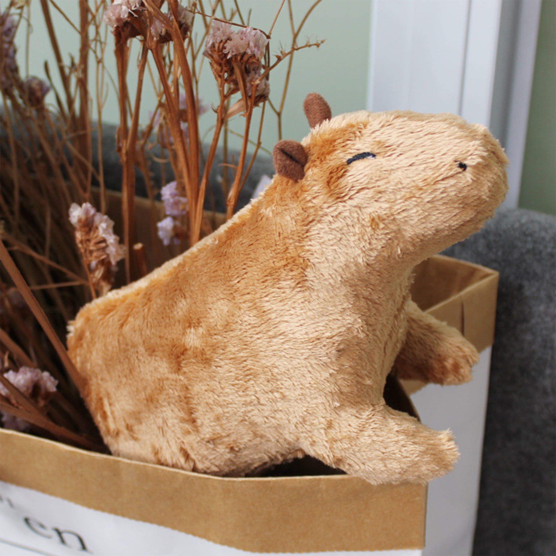 B-CREATOR Capybara Plush Toy - (6.7inches, 1-Pack)Realistic and Huggable Stuffed Animal for Kids and Adults