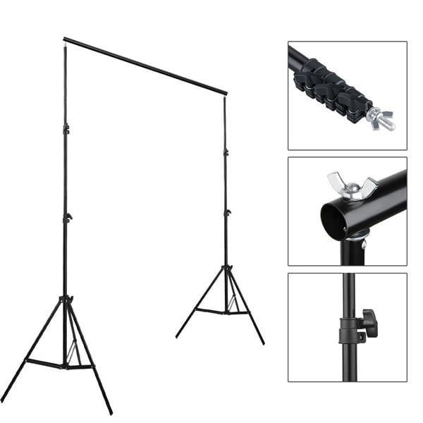 Rocwing Photo Studio Background Support Kit 2 Set 3 Meters Crossbar Tube
