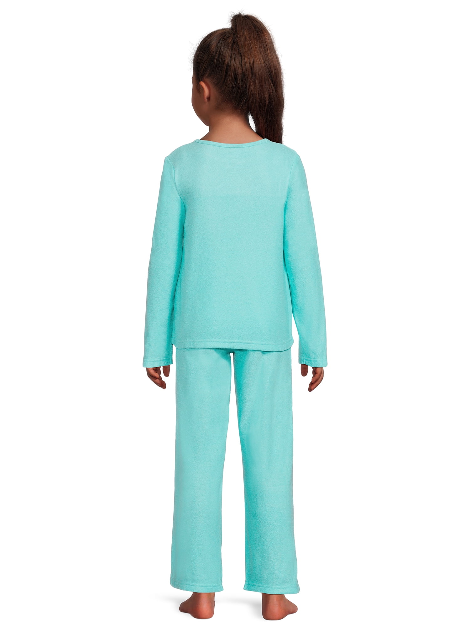 Girls Licensed Character Long Sleeve Top and Pants Sleep Set, 2-Piece, Sizes 4-12