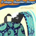thumbnail image 5 of Paisley and Floral Blue Pattern 17" Waterproof Oxford School Backpacks for Teens, S-Shape Padded Straps, for School, Travel, Hiking, Camping, 5 of 5