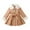 Khaki, variant on Kids Girls Long Sleeve Buttons Fleece Lined Dress Jacket Coats Padded Warm Peacoats Padded Warm Buttons Collar Outwear Ruffles Coats with Belt