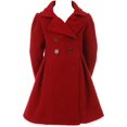 thumbnail image 2 of Manteau Robe Grande Fille Manches Longues Bouton Poche Long Manteau d'Hiver Rouge 10 (2J0K4S9), 2 of 2