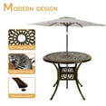 thumbnail image 7 of W WARMHOL 5-Piece Outdoor Patio Dining Set, All-Weather Cast Aluminum Patio Furniture Set for Backyard Garden Deck with 4 Chairs and 35.4” Round Table, 2.2" Umbrella Hole, 7 of 7