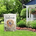 thumbnail image 7 of Spring Summer Garden Flag Floral Golden Retriever Yard Flag Flower Dog Garden Flags for Outside Small Outdoor Welcome Flags 12x18 Double Sided, 7 of 7