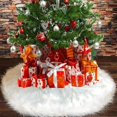 thumbnail image 2 of Falda de árbol de Navidad de 78-150cm, alfombra de felpa blanca pura, alfombra de piel sintética, decoración de árbol de Navidad, Noel, Año Nuevo, decoración del hogar, 2 of 4