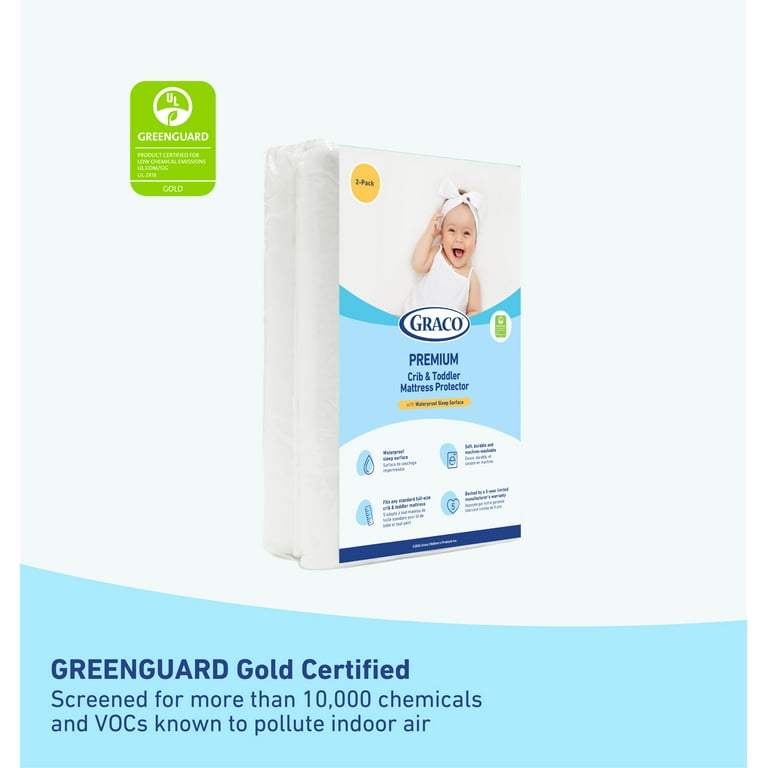Graco Premium Waterproof Crib and Toddler Mattress Protector 2 Pack Walmart