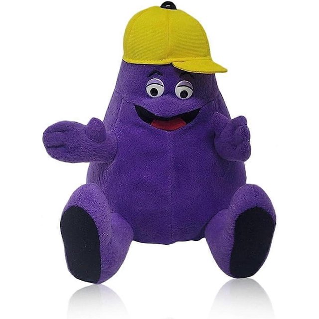 Grimace Shake Yellow Hat Plush Toy Plushie Stuffed Animal Toy Game Doll