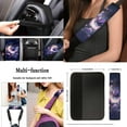 thumbnail image 4 of Yuyamidu Purple Butterfly Car Seat Covers Full Set 13 PCS Rose Moon Auto Steering Wheel Cover Seat Belt Covers Arm Rest Cushion Coasters Wrist Key Ring Automobile Interior Sets, 4 of 6