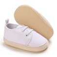 thumbnail image 4 of IROINNID Infant Baby Soft First Walker Canvas Shoes Solid Casual Non Slip Sole Lace Up Shoes, Size 0-15M, 4 of 4