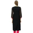 thumbnail image 3 of Phagun Straight Georgette Kurta Designer Tunic Top Indian Chic Kurti For Womens, 3 of 3
