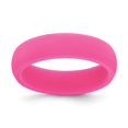 thumbnail image 1 of Solid Silicone Hot Pink 5.7mm Plain Classic Wedding Band Ring Size 5, 1 of 4