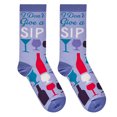 thumbnail image 2 of Cool Socks – I Don’t Give a Sip Wine Novelty Crew Socks – Size Medium – Men’s 6–8 / Women’s 7–10 –, 2 of 5
