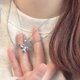 thumbnail image 3 of Collar de mariposa Y2k yuxing 2 piezas color plata colgante de cristal Moda nueva tendencia 2023, 3 of 5
