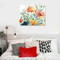 thumbnail image 5 of COMIO Flowers Canvas Prints Wall Art Decor Watercolor Modern Artwork Yellow White Red Wildflower Pictures 2 Panels Wood Grain Framed Floral Paintings for Bathroom Living Room Bedroom Office Kitchen, 5 of 5