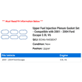 thumbnail image 2 of Upper Fuel Injection Plenum Gasket Set - Compatible with 2001 - 2004 Ford Escape 3.0L V6 2002 2003, 2 of 2