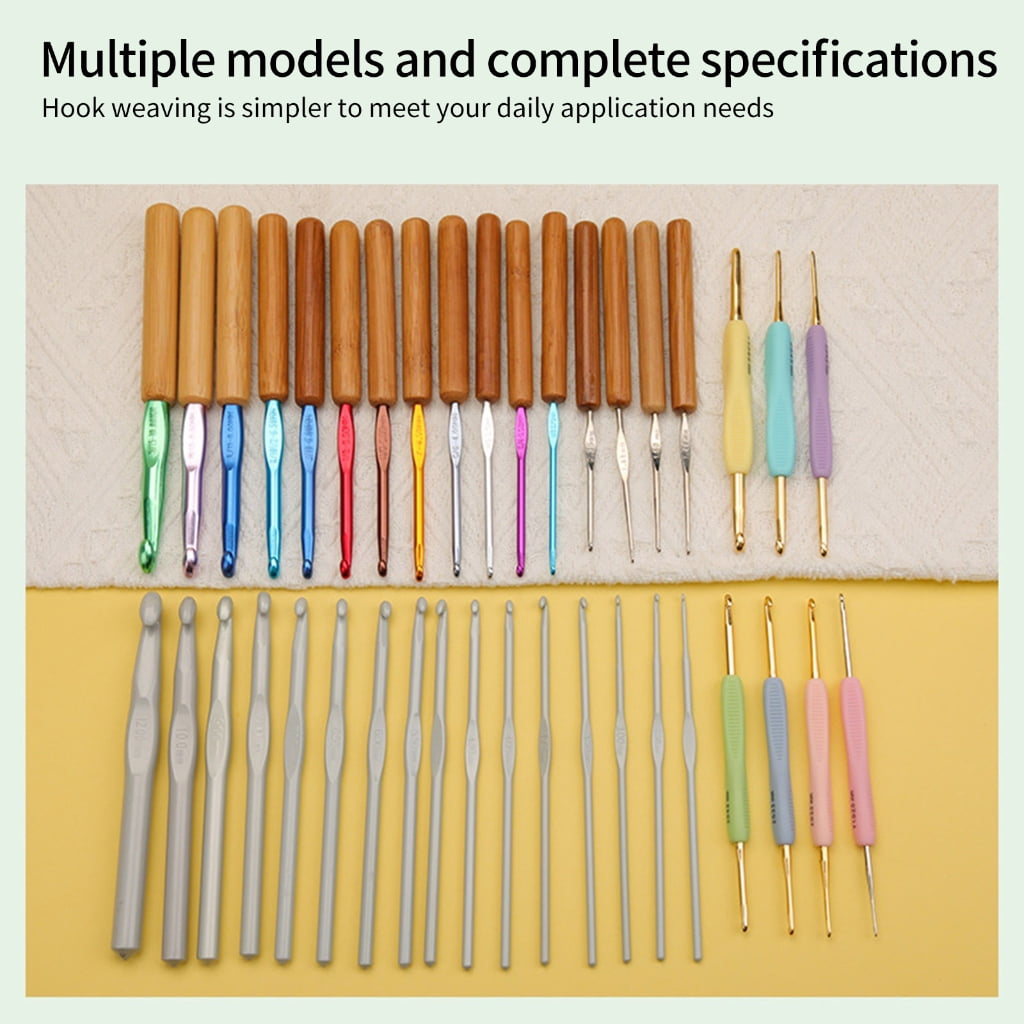 1 Set Crochet Hook Single Head Crochet Needle Double Head Knitting Needle Crochet Accessories Knitting Tool for Women