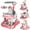 Pink, variant on LIXI Foldable Baby Walkers with Wheels, 4-Level Height Adjustment for 6-36 Months Unisex (Watermelon Red)