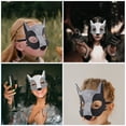 thumbnail image 5 of 4 Uds. Máscaras de animales de fieltro máscaras de media cara Cosplay Lobo máscara de mascarada de animales, 5 of 5