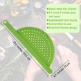thumbnail image 2 of 2 Pieces Pot Drainer with Handle, Hand Held Pan Pot Strainer, Plastic Pot Side Strainer, Pasta Strainer Fit 9 Inch Pot for Noodles Pasta Fruit Veggies, 2 of 7