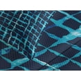 thumbnail image 4 of Ambesonne Watercolor Quilted Bedspread Set 3 Pcs, Pool Inspired Design, King Size, Navy Blue Sky Blue, 4 of 5