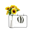thumbnail image 1 of Black Marine Life Scallop Pattern Artificial Sunflower Vases Bottle Blessing Card, 1 of 3