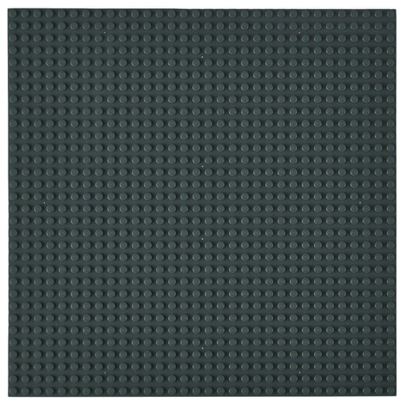 Strictly Briks Large Classic Stackable Baseplates, For Building Bricks, Bases for Tables, Mats, and More, 100% Compatible with All Major Brands, Gray, 1 Piece, 10x10 Inches