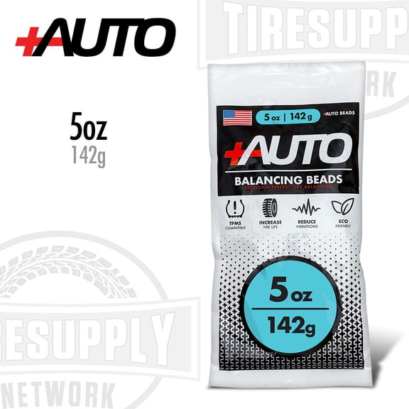  AUTO 5 oz Tire Balancing Beads, Drop-In Bag with Valve Cap & Valve Core (1 Pack)