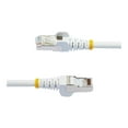 thumbnail image 4 of StarTech.com 25ft CAT6a Ethernet Cable - White - Low Smoke Zero Halogen (LSZH) - 10GbE 500MHz 100W PoE++ Snagless RJ-45 w/Strain Reliefs S/FTP Network Patch Cord - Patch cable - RJ-45 (M) to RJ-45 (M) - 25 ft - S/FTP - CAT 6a - IEEE 802.3bt - halogen-free, molded, snagless, stranded - white, 4 of 5