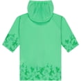 thumbnail image 2 of Puddle Play Kids Waterproof Rain Slicker Jacket with Hood – PVC Raincoat, Snap Closure, Lightweight – Green – Size 6–7 Years, 2 of 7