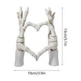 thumbnail image 3 of Skeleton Hands Statue,Heart Hands Sculpture,Hand Gesture Desk Statues Love Ornaments,Heart Shape Finger Gesture Sculpture Decor for Bookshelf/Coffee Desktop/Halloween Decorations-A, 3 of 6