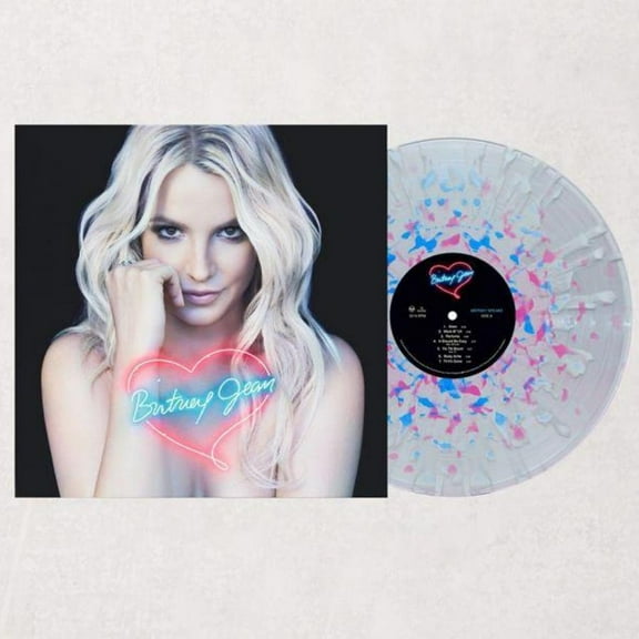Britney Spears - Britney Jean Exclusive Limited Edition Blue and Pink Splattered Clear Vinyl LP