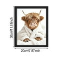 thumbnail image 2 of Olilia Highland Cow Wall Art - Highland Cow Print and Bull Wall Art Cow Wall Decor Cow Pictures Wall Decor | Farmhouse Pictures Cow Print Animal Bull Pictures for Wall (8x12 Black Framed), 2 of 8