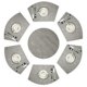 thumbnail image 3 of Round Table Placemats Set Of 7 Wedge Placemat With Centerpiece Round Mat Heat Resistant Table Mats Washable, 3 of 5