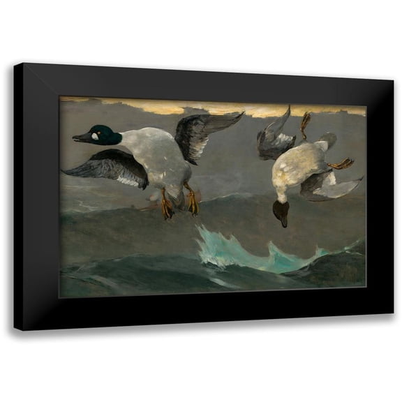 Homer, Winslow 14x11 Black Modern Framed Museum Art Print Titled - Right and Left