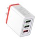 thumbnail image 3 of Cargador rápido de pared 3 USB multipuerto 5V / 9V / 12V Cargador inteligente para teléfono de viaje 3 puertos Enchufe de EE. UU. Inevent DZ5231-03B, 3 of 5