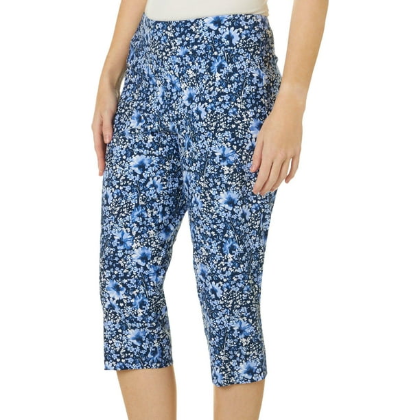 womens petite pull on capris