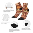 thumbnail image 5 of Pofeuu Brown Owl Print 30cm Socks, Adult Running Hiking Socks for Youth and Adult, 5 of 7