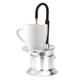 thumbnail image 3 of 50ML Single Tube Moka Pot Aluminum Alloy Silver, Spout Stovetop Italian Coffee Maker, Enjoy Delicious Coffee in No Time, 3 of 5
