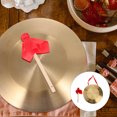 thumbnail image 2 of 1 Set of Traditional Percussion Instrument Chinese Gong Hand Gong with Hammer (Red), 2 of 9