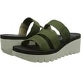 thumbnail image 7 of Fly London Women's YIAN845FLY Elastic Slip On Sandals, Military/Black 001 Cupido, Size EU 38, 7 of 7