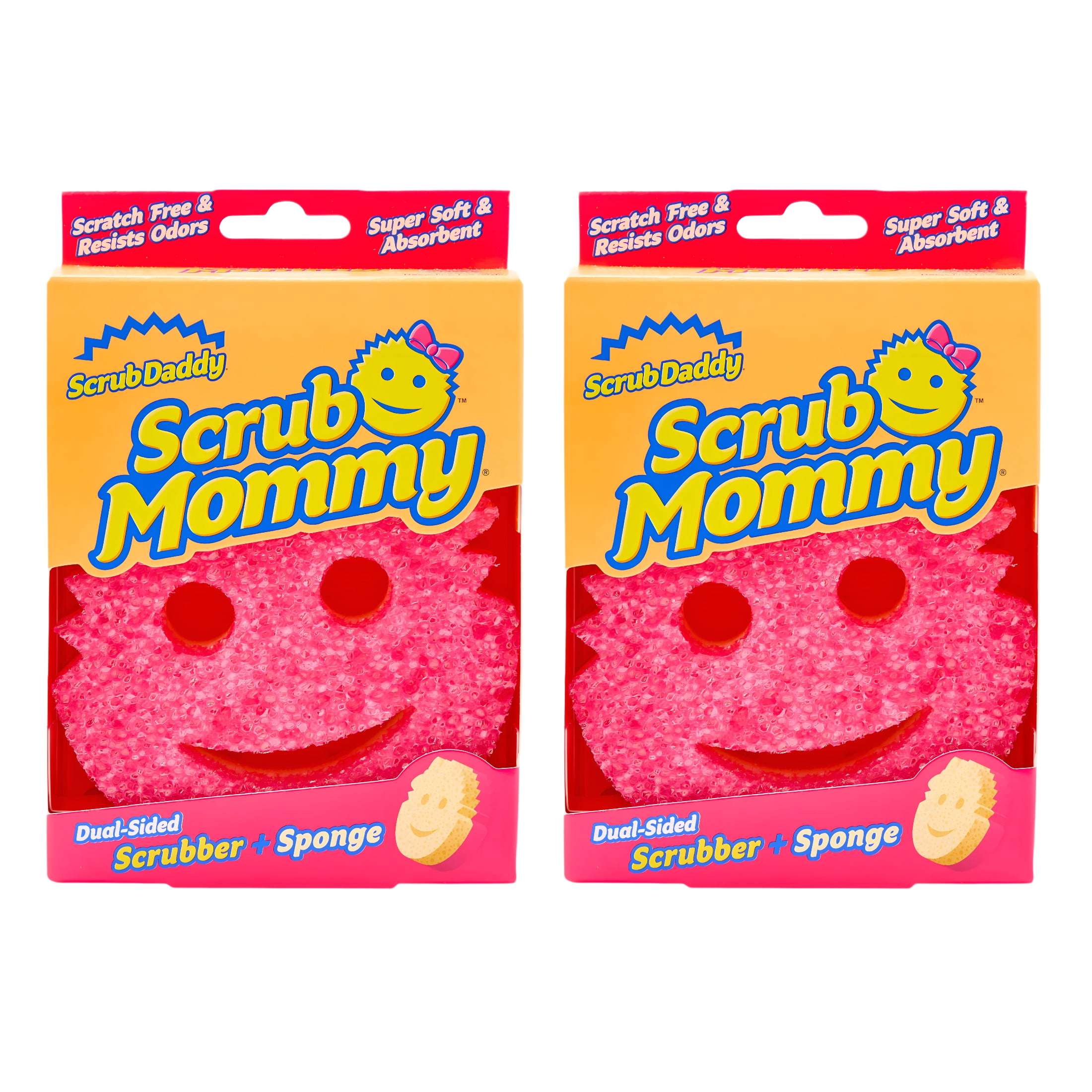 Scrub Daddy Power Up Bundle - 2 Count Scrub Mommy, 1 PowerPaste, Dye-Free Scrub Mommy, 1 PowErase Gel, Blue Cleaning Sponge