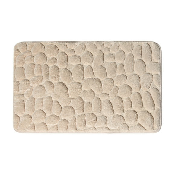 RYRDWP Galets Embossés - Tapis de Bain Antidérapant pour Salle de Bain, Côté de Lavabo, Baignoire, Plancher, Paillasson de Pièce Me mory