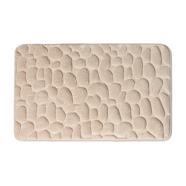 Vaidha Cobblestone- Embossed Bathroom Bath Mat Non-slip Carpets In Wash Basin Bathtub Side Floor Rug Shower Room Doormat Memory Foam Pad