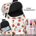 thumbnail image 4 of Sling Backpack,White Halloween Pumpkins Sling Bag with Water Bottle Holder,Waterproof Sling Bag for Men/Women with Headphone Jack for Hiking,Travel, 4 of 6