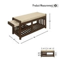 thumbnail image 4 of OakvillePark Cedar Shoe Storage Bench, Dark Walnut, 4 of 5