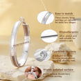 thumbnail image 5 of YOUNGYUE Silver Plated Hoop Earrings for Women, 50mm Hypoallergenic Thick Silver Hoops with Cubic Zirconia, 5 of 7