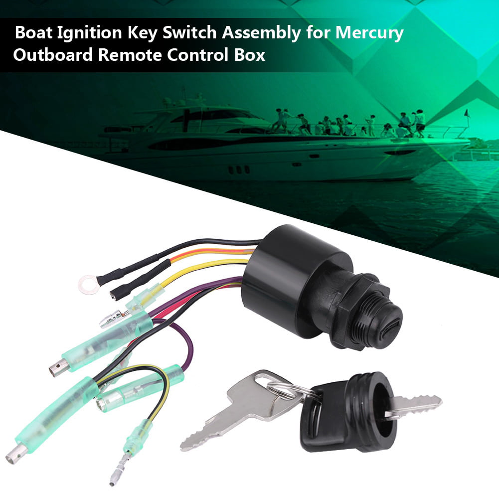 KIMISS Boat Ignition Key Switch Assembly for Mercury Outboard Remote Control Box 87-17009A5 
