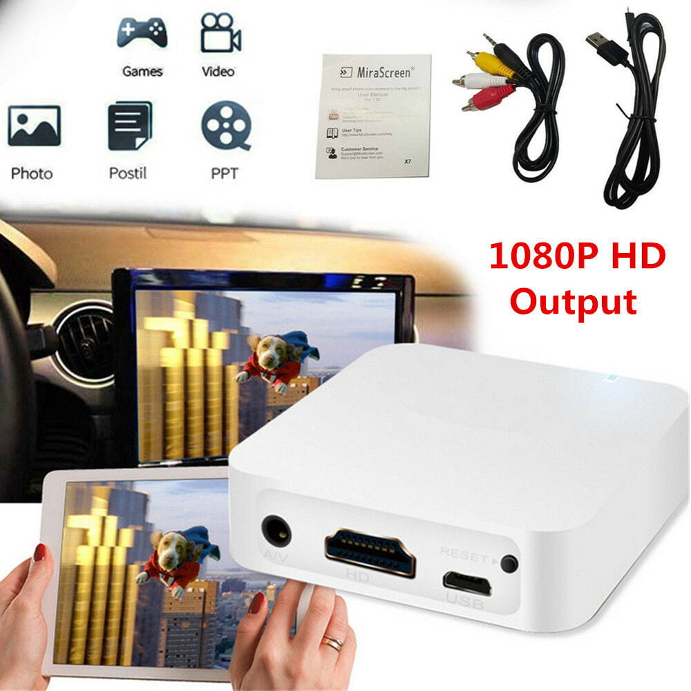 12V Home Car Android IOS TV WiFi Mirror Link Adapter Smartphone Screen Video Kit 